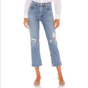AGOLDE WILDER MID RISE STRAIGHT ANKLE JEAN IN WHIPLASH SIZE 27